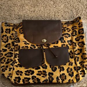 American Darling Leopard Print Drawstring Backpack
